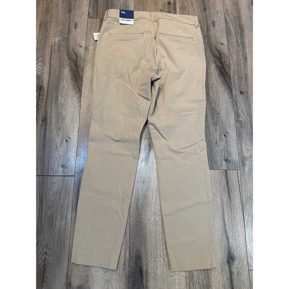 Old Navy High-Rise Pixie Pants Beige Size 8 Never-Fade Secret-Slim Stretch Pocke - Picture 7 of 10